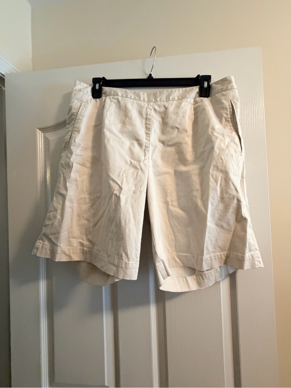Pistol Women's Cream Athletic Shorts with Side Pockets